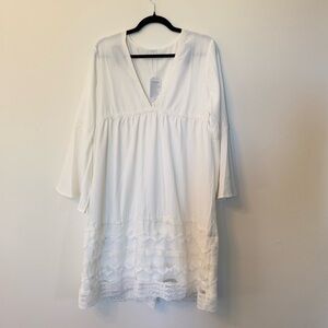 NWT White Dress | Bell Sleeve | Large
